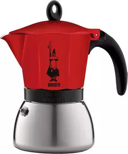 Гейзерная кофеварка Bialetti Moka Induction (3 порции, красный) фото