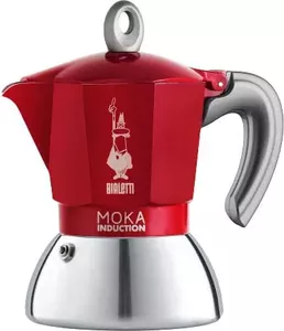 Гейзерная кофеварка Bialetti New moka induction (2 порции, красный) фото