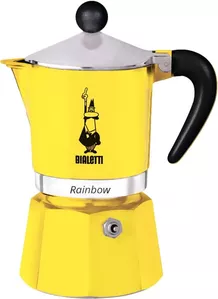 Гейзерная кофеварка Bialetti Rainbow (3 порции, желтый) фото