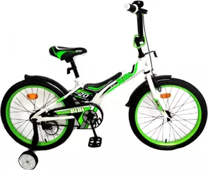 Детский велосипед Bibi Space 20 2021 (белый/зеленый) фото