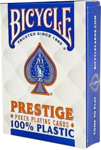 Игральные карты Bicycle Prestige Rider 100% Plastic Jumbo F44100-b (синий) фото
