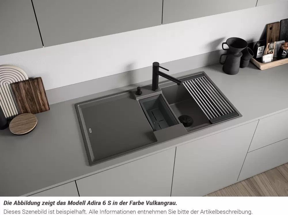 Кухонная мойка Blanco Adira 6 S (серый камень) фото