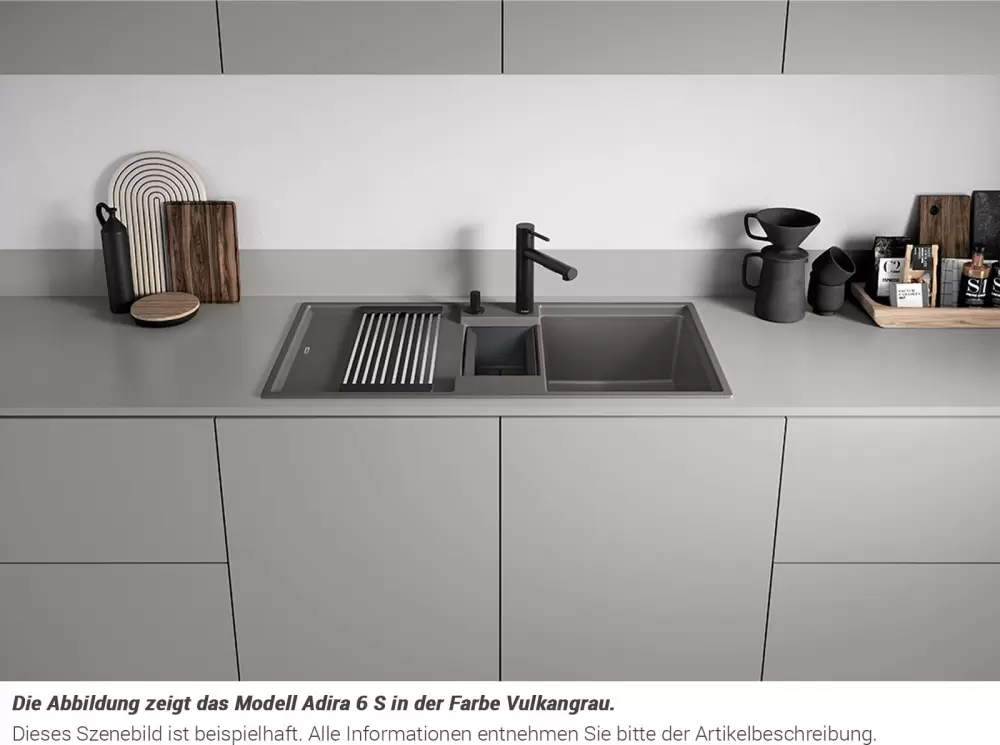 Кухонная мойка Blanco Adira 6 S (серый камень) фото
