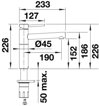 Смеситель Blanco Alta II (черный) фото 3
