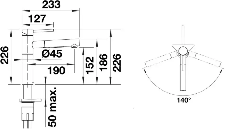Смеситель Blanco Alta-S II (антрацит) фото 3