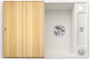 Кухонная мойка Blanco Axia III 45 S (белый, деревянная доска) фото