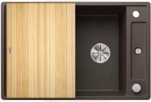 Кухонная мойка Blanco Axia III 45 S (кофе, деревянная доска) фото
