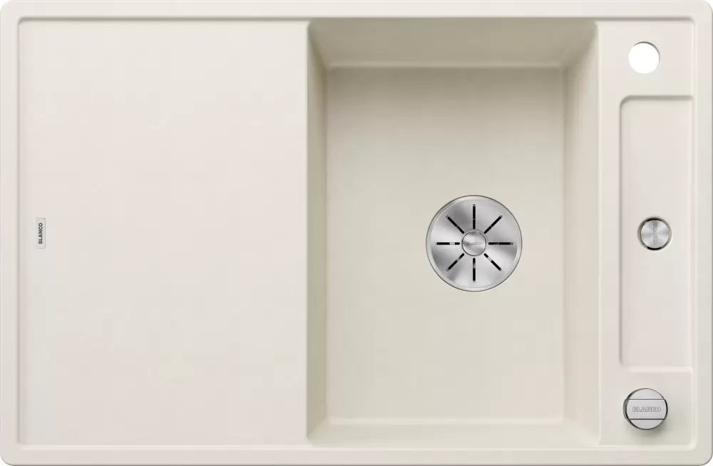 Кухонная мойка Blanco Axia III 45 S (мягкий белый, деревянная доска) фото