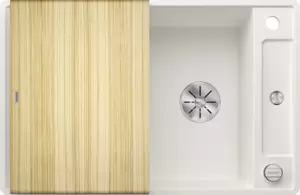 Кухонная мойка Blanco Axia III 45 S-F (белый, деревянная доска) фото