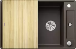 Кухонная мойка Blanco Axia III 45 S-F (кофе, деревянная доска) фото