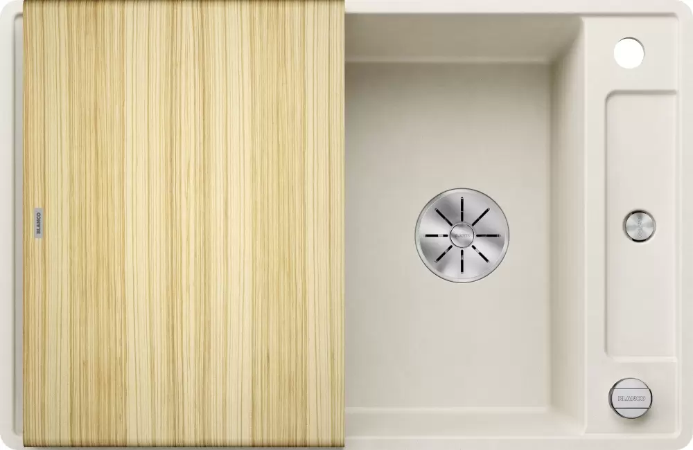 Blanco Axia III 45 S-F (мягкий белый, деревянная доска)