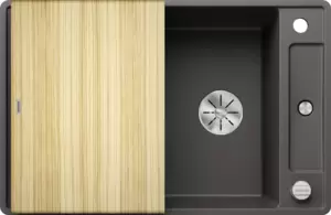 Кухонная мойка Blanco Axia III 45 S-F (серый камень, деревянная доска) фото