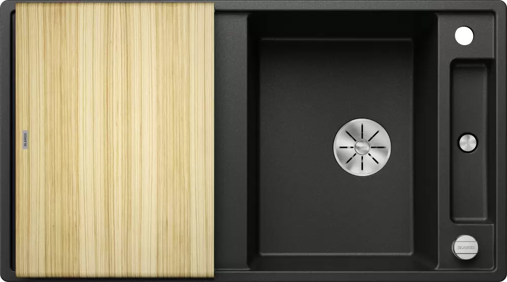 Blanco Axia III 5 S (антрацит, деревянная доска)