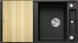 Кухонная мойка Blanco Axia III 5 S (антрацит, деревянная доска) фото