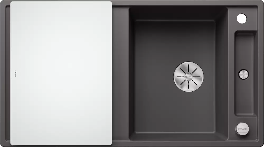 Blanco Axia III 5 S (серый камень, стеклянная доска)