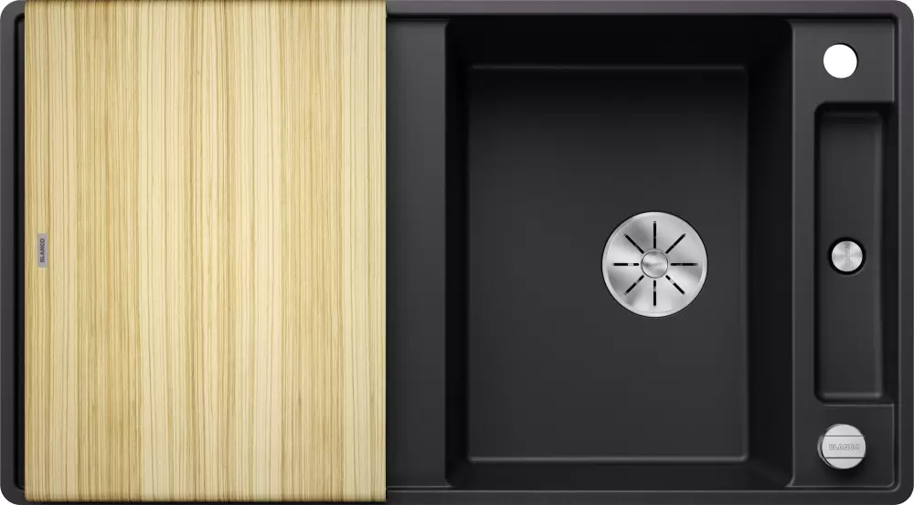 Blanco Axia III 5 S-F (черный, деревянная доска)