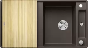 Кухонная мойка Blanco Axia III 5 S-F (кофе, деревянная доска) фото