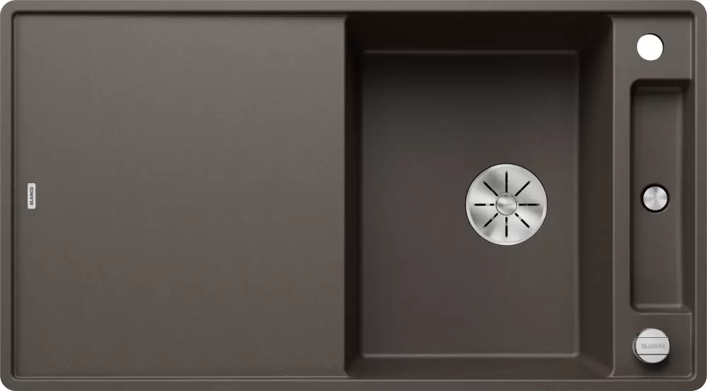 Кухонная мойка Blanco Axia III 5 S-F (кофе, стеклянная доска) фото