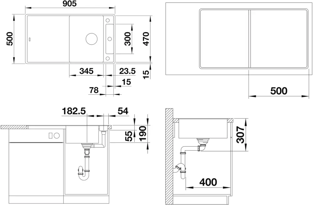 Кухонная мойка Blanco Axia III 5 S-F (кофе, стеклянная доска) фото