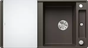 Кухонная мойка Blanco Axia III 5 S-F (кофе, стеклянная доска) фото