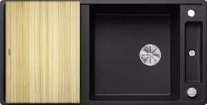 Blanco Axia III XL 6 S (черный, деревянная доска)