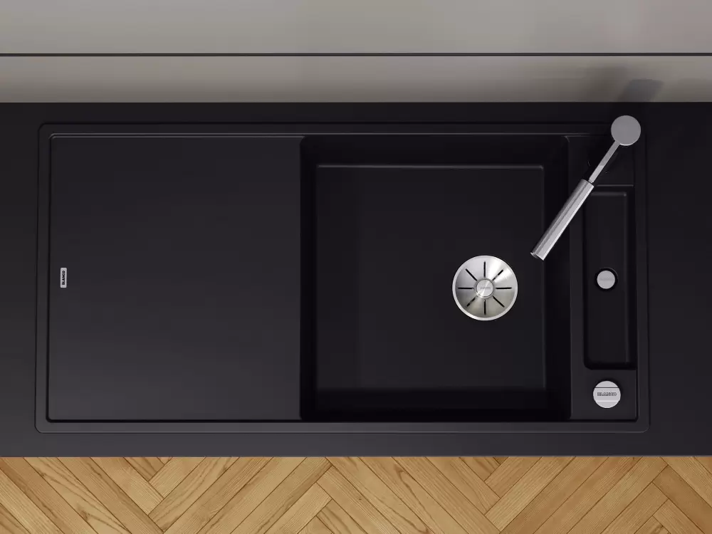 Кухонная мойка Blanco Axia III XL 6 S (вулканический серый, деревянная доска) фото