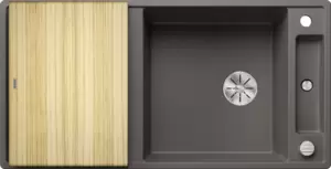 Кухонная мойка Blanco Axia III XL 6 S (вулканический серый, деревянная доска) фото