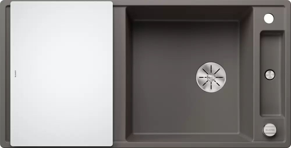 Blanco Axia III XL 6 S (вулканический серый, стеклянная доска)