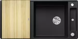 Blanco Axia III XL 6 S-F (черный, деревянная доска)