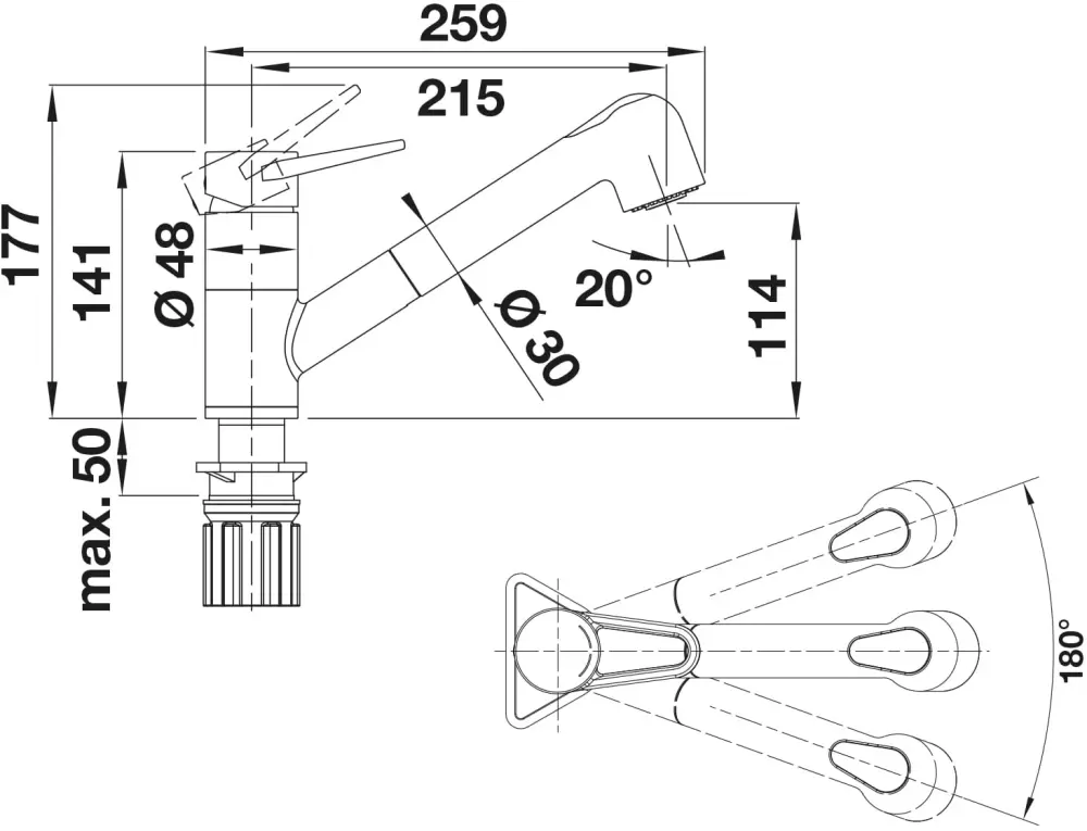 Смеситель Blanco Blancowega-S II (белый) фото 2