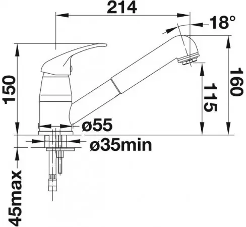 Смеситель Blanco Daras-S-F (хром) фото 2