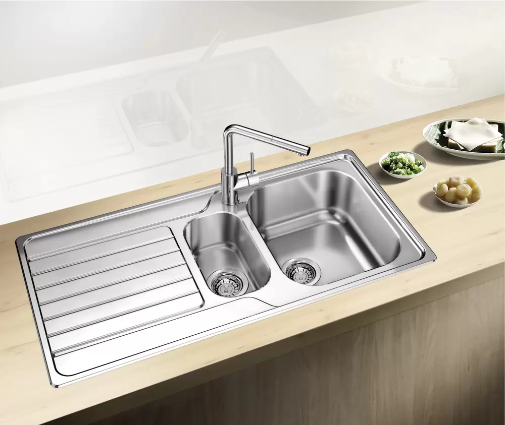 Кухонная мойка Blanco Dinas 6 S (матовый, с клапаном автоматом) фото