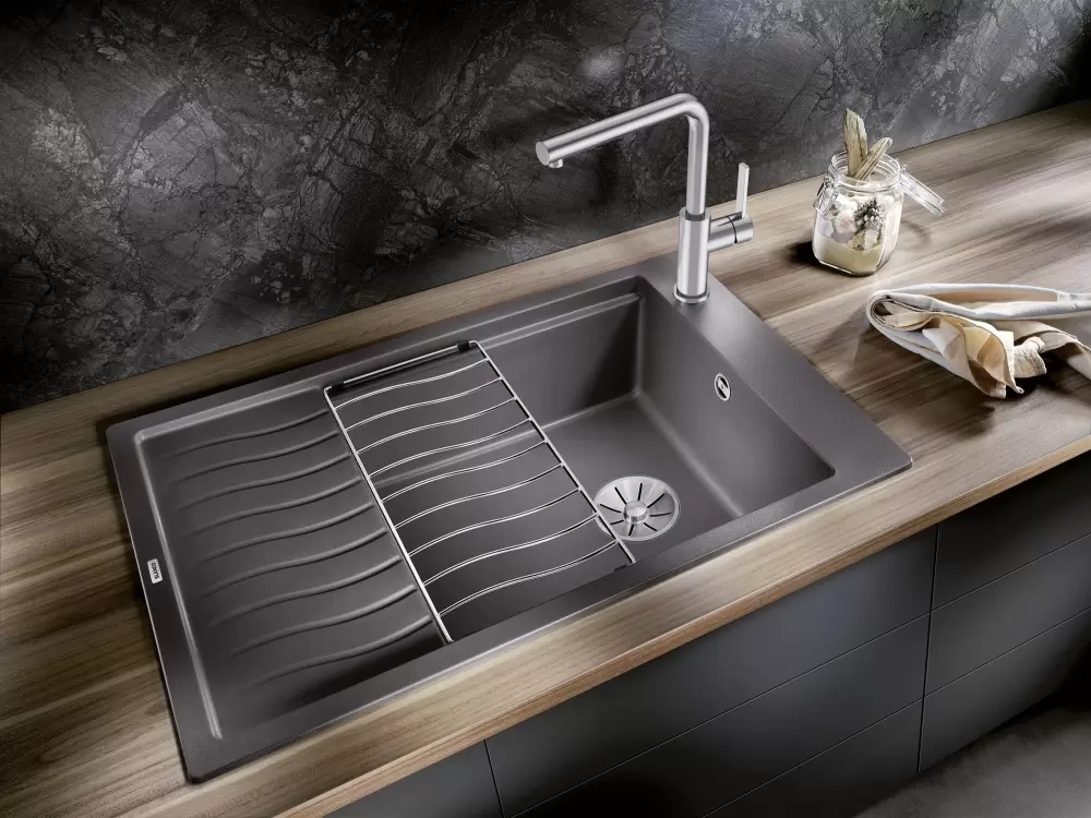 Кухонная мойка Blanco Elon XL 6 S (черный, с клапаном автоматом) фото