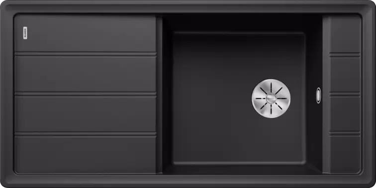 Blanco Faron XL 6 S (черный, с клапаном автоматом)