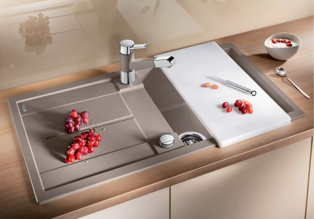 Кухонная мойка Blanco Metra 5 S (мягкий белый, с клапаном автоматом) фото