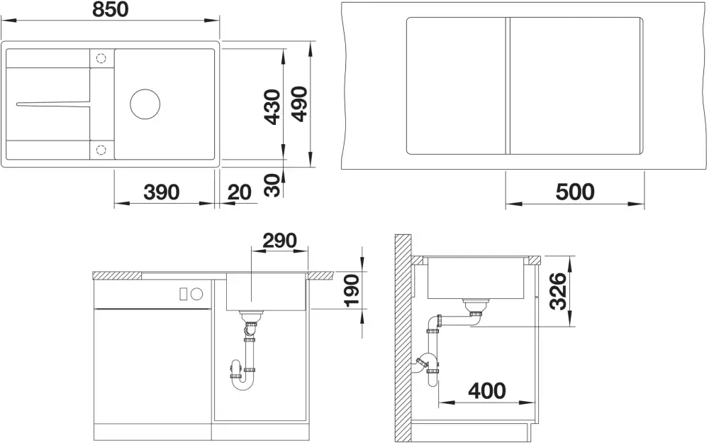 Кухонная мойка Blanco Metra 5 S-F (черный) фото