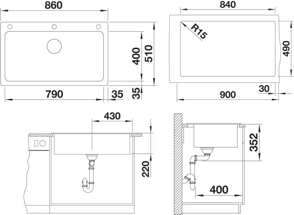 Кухонная мойка Blanco Naya XL 9 (черный) фото
