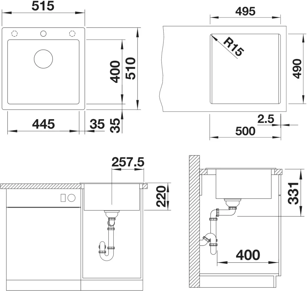 Кухонная мойка Blanco Pleon 5 (мягкий белый) фото