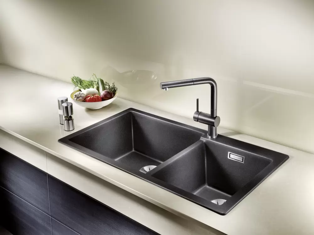 Кухонная мойка Blanco Pleon 9 (левая, черный) фото