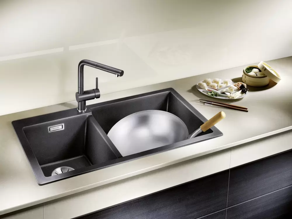 Кухонная мойка Blanco Pleon 9 (правая, черный) фото