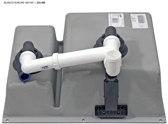 Кухонная мойка Blanco Subline 340/160-U (левая, мягкий белый) фото