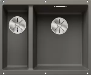 Кухонная мойка Blanco Subline 340/160-U (правая, вулканический серый) фото