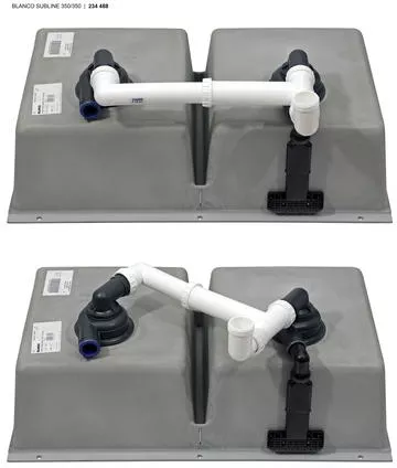 Кухонная мойка Blanco Subline 350/350-U (вулканический серый) фото