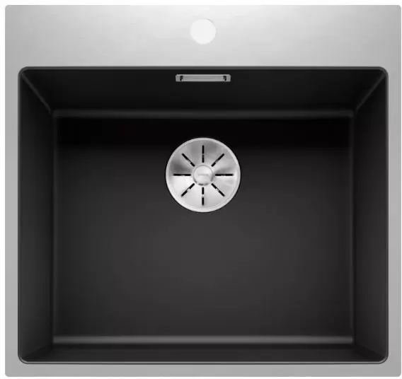 Blanco Subline 500-IF/A SteelFrame (черный, с клапаном автоматом)