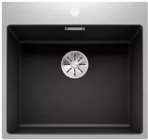 Blanco Subline 500-IF/A SteelFrame (черный, с клапаном автоматом)