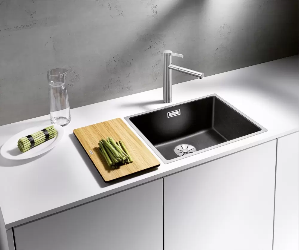 Кухонная мойка Blanco Subline 500-IF SteelFrame (черный) фото