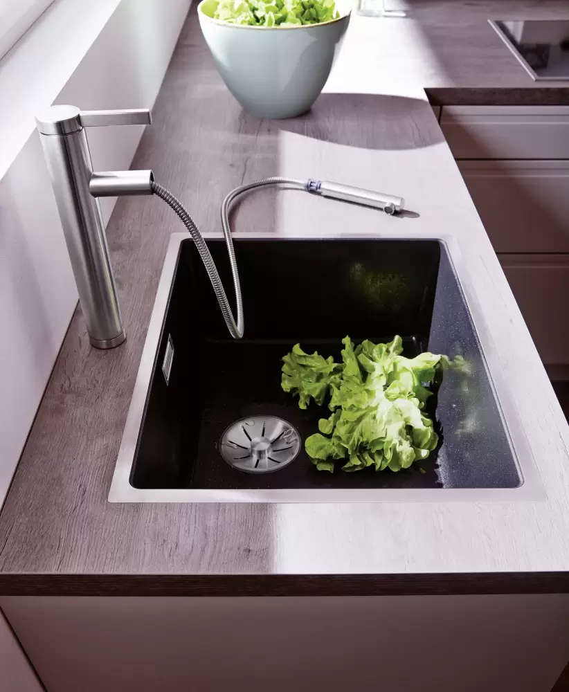 Кухонная мойка Blanco Subline 500-IF SteelFrame (черный) фото