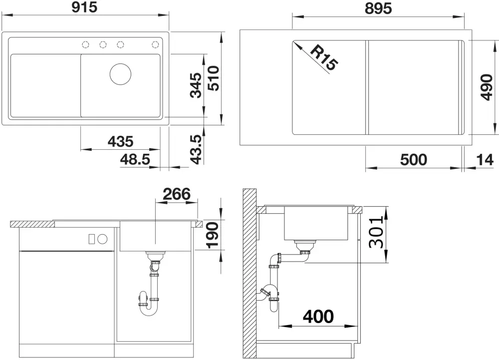 Кухонная мойка Blanco Zenar 5 S (трюфель) фото