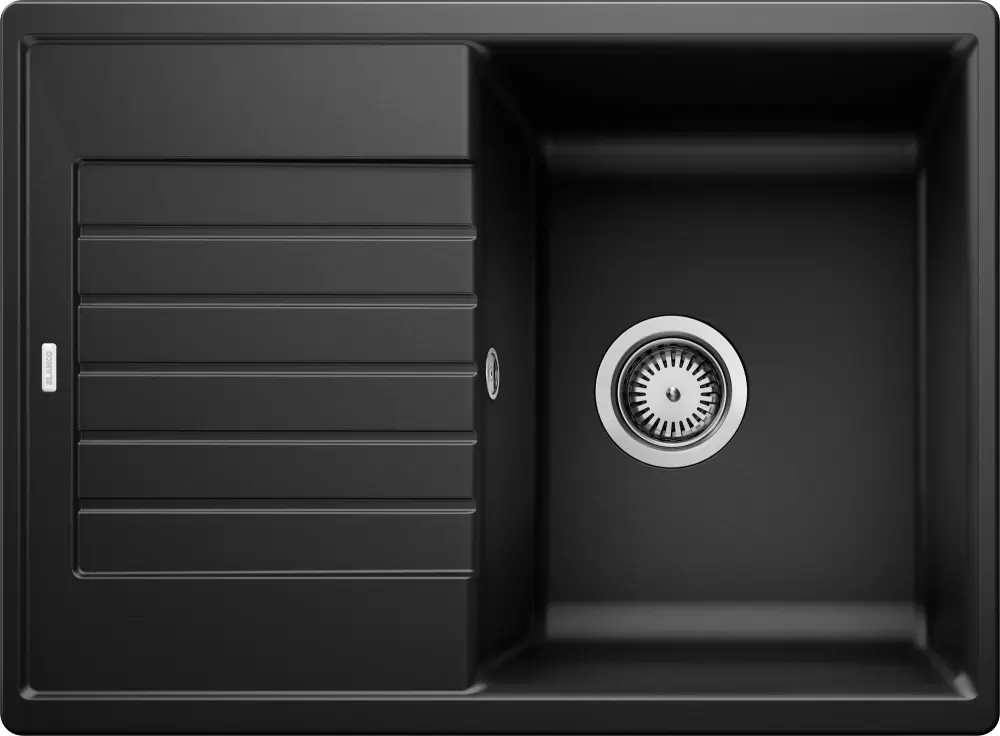 Blanco Zia 45 S Compact (черный, с клапаном-автоматом)