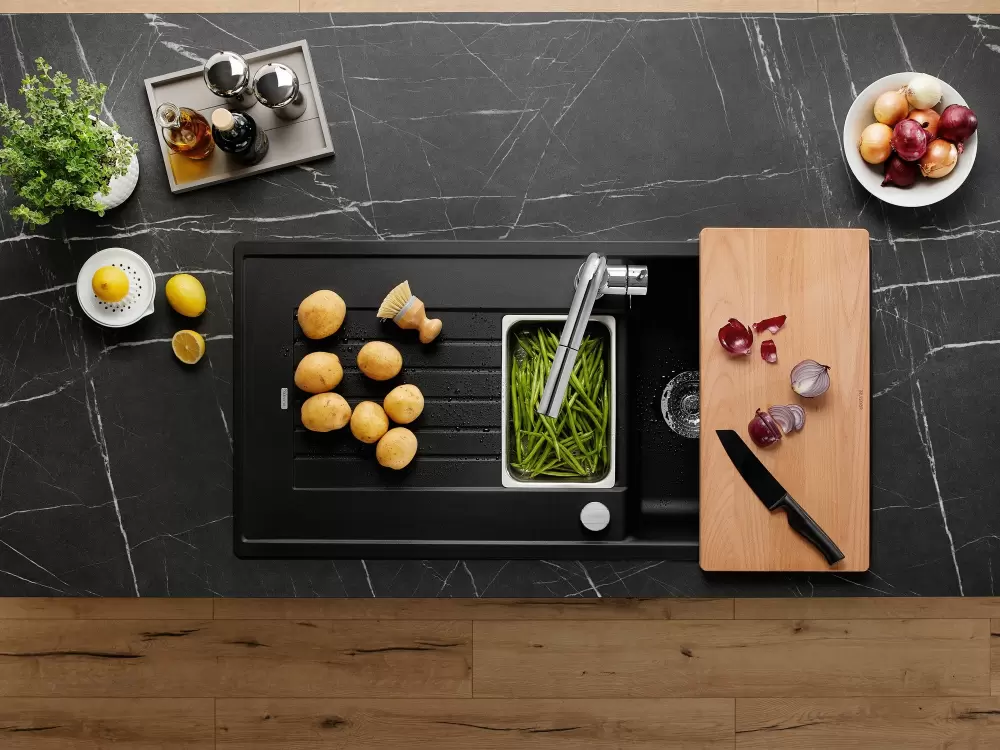 Кухонная мойка Blanco Zia 6 S (вулканический серый, с клапаном автоматом) фото